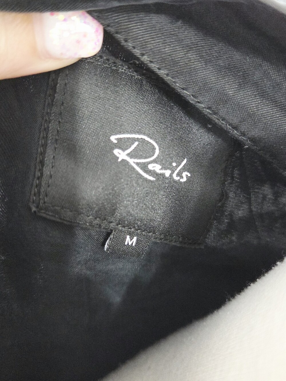 Rails Miles jacket black minimalist utility lightweight women's Size medium M - Picture 7 of 8